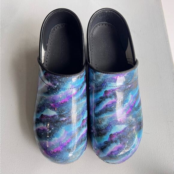 BJORK clogs shoes 38 7.5 like Dansko sanita blue purple nurse chef - Picture 7 of 7
